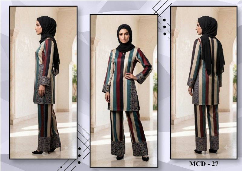Modern Co Ord Set Vol 5 By Jisha Dull Satin Printed Co Ord Set
